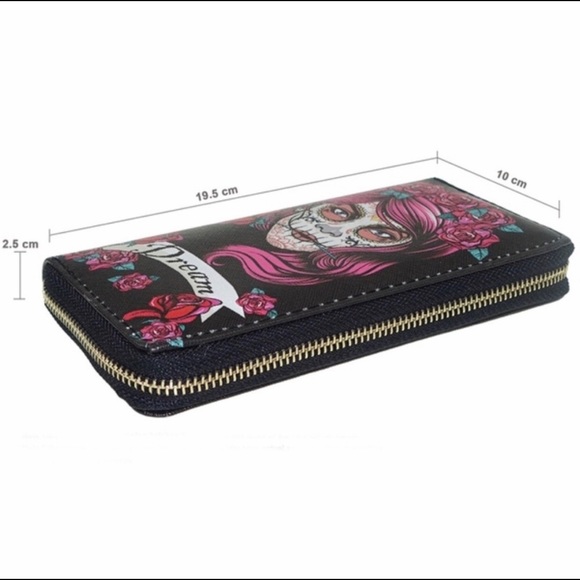 Skull Dreamer PU Leather Wallet Clutch Bag - Picture 4 of 5